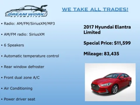 Photos of 2017 Hyundai Elantra Limited for sale in Charlotte, NC at Dream Work Automotive