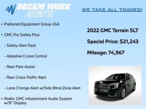 Photos of 2022 GMC Terrain SLT for sale in Charlotte, NC at Dream Work Automotive