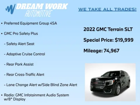 Photos of 2022 GMC Terrain SLT for sale in Charlotte, NC at Dream Work Automotive