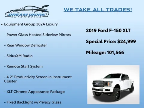 Photos of 2019 Ford F-150 XLT for sale in Charlotte, NC at Dream Work Automotive