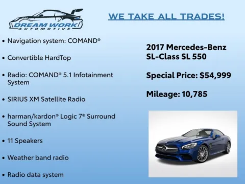 Photos of 2017 Mercedes-Benz SL-Class SL 550 for sale in Charlotte, NC at Dream Work Automotive
