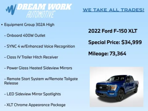 Photos of 2022 Ford F-150 XLT for sale in Charlotte, NC at Dream Work Automotive