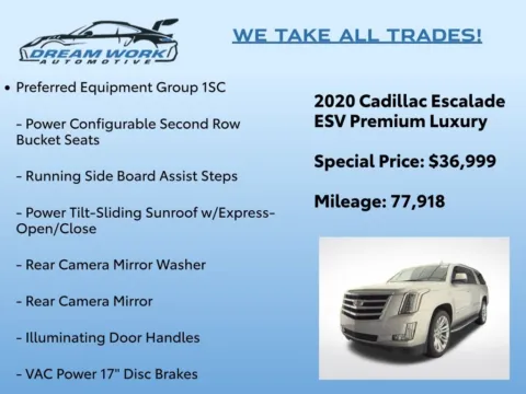 Photos of 2020 Cadillac Escalade ESV Premium for sale in Charlotte, NC at Dream Work Automotive
