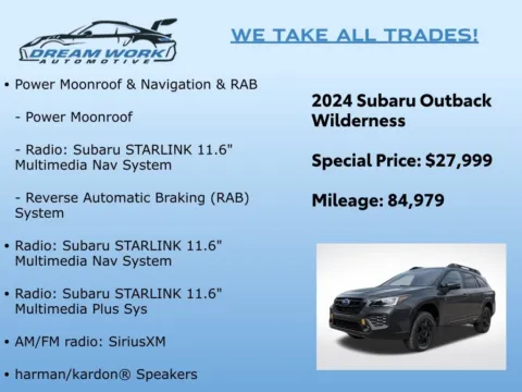 Photos of 2024 Subaru Outback Wilderness for sale in Charlotte, NC at Dream Work Automotive