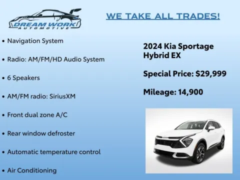 Photos of 2024 Kia Sportage Hybrid EX for sale in Charlotte, NC at Dream Work Automotive