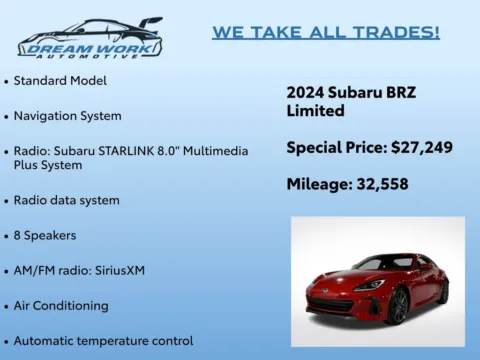 Photos of 2024 Subaru BRZ Limited for sale in Charlotte, NC at Dream Work Automotive