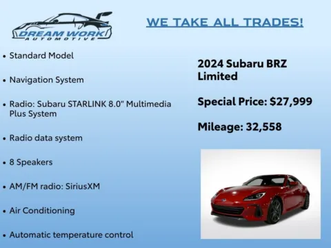 Photos of 2024 Subaru BRZ Limited for sale in Charlotte, NC at Dream Work Automotive