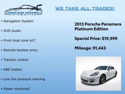 Photos of 2013 Porsche Panamera Platinum Edition for sale in Charlotte, NC at Dream Work Automotive