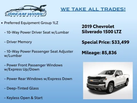 Photos of 2019 Chevrolet Silverado 1500 LTZ for sale in Charlotte, NC at Dream Work Automotive