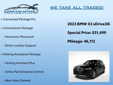Photos of 2023 BMW X3 sDrive30i for sale in Charlotte, NC at Dream Work Automotive