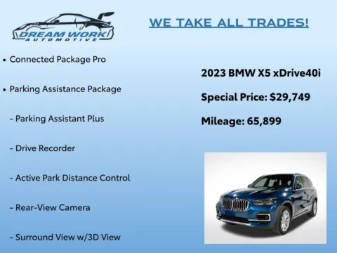 Photos of 2023 BMW X5 xDrive40i for sale in Charlotte, NC at Dream Work Automotive