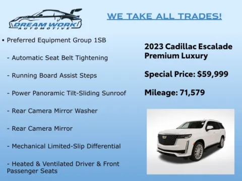 Photos of 2023 Cadillac Escalade Premium Luxury for sale in Charlotte, NC at Dream Work Automotive