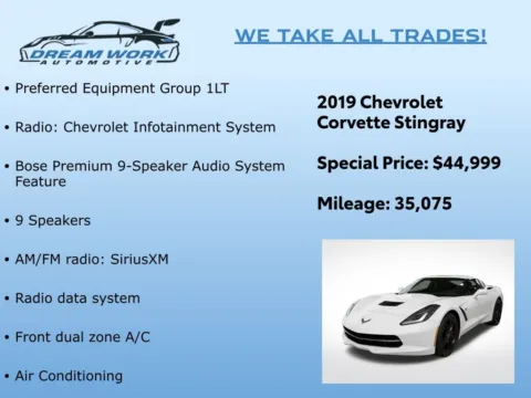 Photos of 2019 Chevrolet Corvette Stingray for sale in Charlotte, NC at Dream Work Automotive