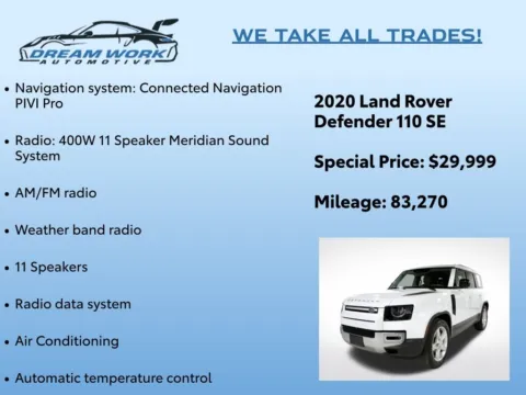 Photos of 2020 Land Rover Defender 110 SE for sale in Charlotte, NC at Dream Work Automotive