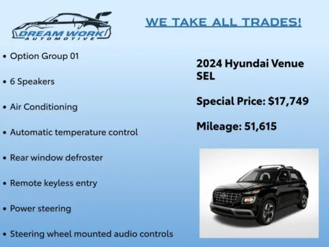 Photos of 2024 Hyundai Venue SEL for sale in Charlotte, NC at Dream Work Automotive