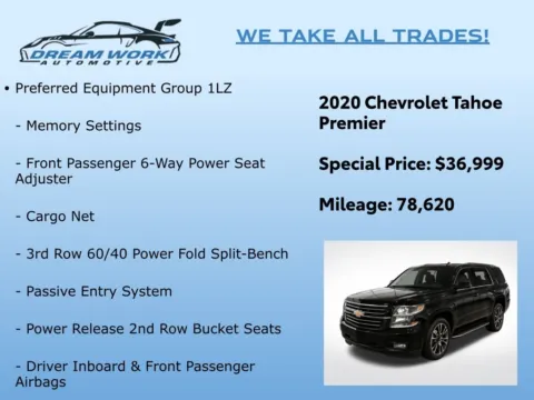 Photos of 2020 Chevrolet Tahoe Premier for sale in Charlotte, NC at Dream Work Automotive