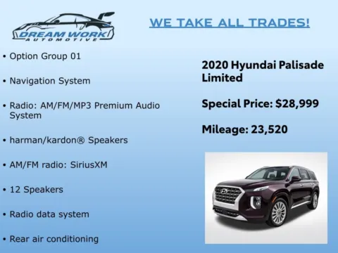 Photos of 2020 Hyundai Palisade Limited for sale in Charlotte, NC at Dream Work Automotive