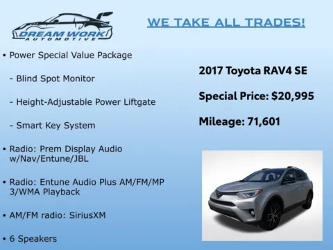 Photos of 2017 Toyota RAV4 SE for sale in Charlotte, NC at Dream Work Automotive