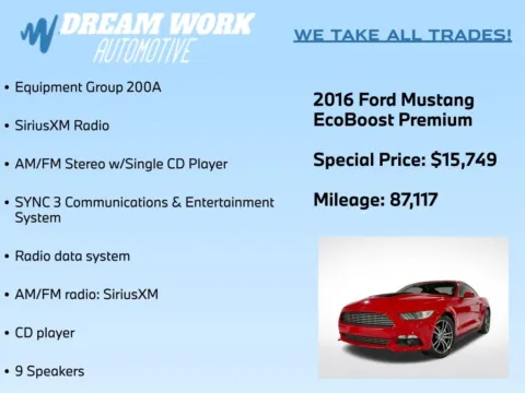 Photos of 2016 Ford Mustang EcoBoost Premium for sale in Charlotte, NC at Dream Work Automotive