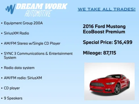 Photos of 2016 Ford Mustang EcoBoost Premium for sale in Charlotte, NC at Dream Work Automotive