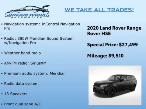 Photos of 2020 Land Rover Range Rover HSE for sale in Charlotte, NC at Dream Work Automotive
