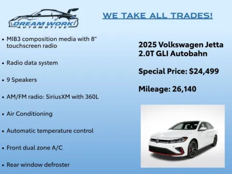 Photos of 2025 Volkswagen Jetta GLI 2.0T Autobahn for sale in Charlotte, NC at Dream Work Automotive