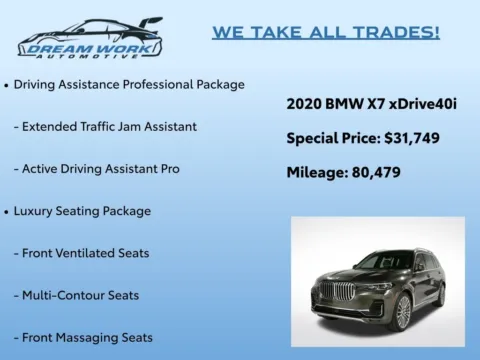 Photos of 2020 BMW X7 xDrive40i for sale in Charlotte, NC at Dream Work Automotive