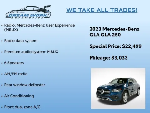 Photos of 2023 Mercedes-Benz GLA 250 for sale in Charlotte, NC at Dream Work Automotive