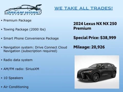 Photos of 2024 Lexus NX 250 Premium for sale in Charlotte, NC at Dream Work Automotive