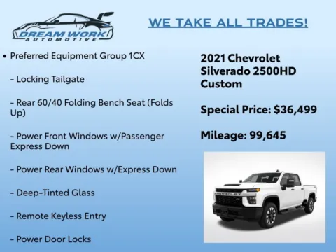 Photos of 2021 Chevrolet Silverado 2500HD Custom for sale in Charlotte, NC at Dream Work Automotive