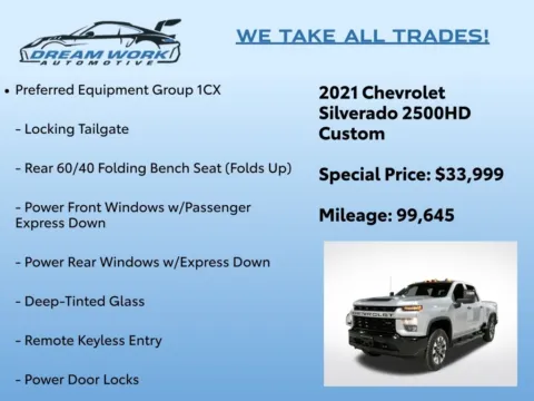 Photos of 2021 Chevrolet Silverado 2500 HD Custom for sale in Charlotte, NC at Dream Work Automotive