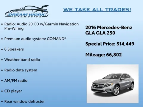 Photos of 2016 Mercedes-Benz GLA 250 for sale in Charlotte, NC at Dream Work Automotive