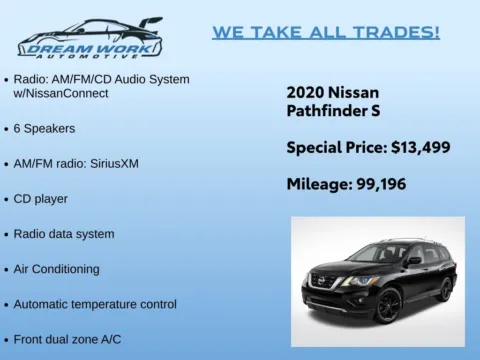 Photos of 2020 Nissan Pathfinder S for sale in Charlotte, NC at Dream Work Automotive