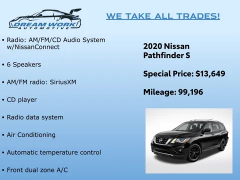 Photos of 2020 Nissan Pathfinder S for sale in Charlotte, NC at Dream Work Automotive