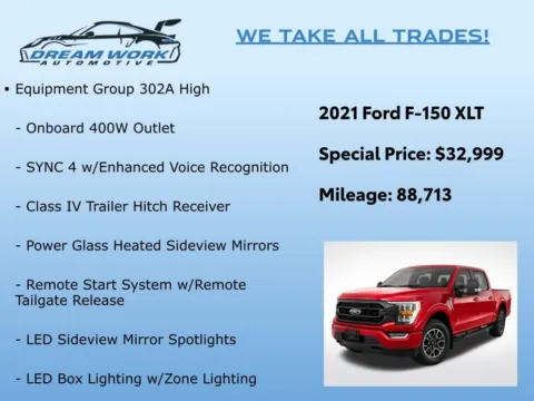 Photos of 2021 Ford F-150 XLT for sale in Charlotte, NC at Dream Work Automotive
