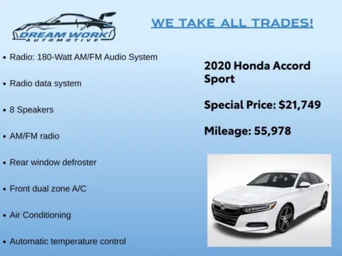 Photos of 2020 Honda Accord Sport for sale in Charlotte, NC at Dream Work Automotive