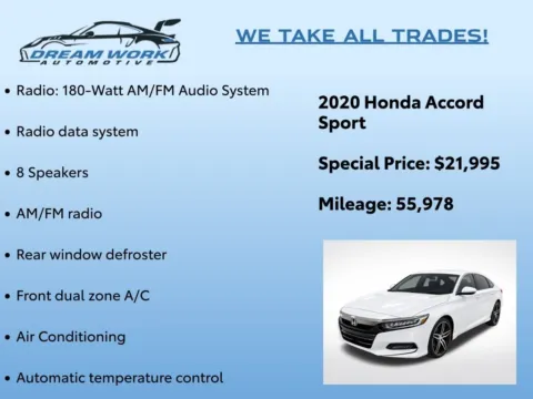 Photos of 2020 Honda Accord Sport for sale in Charlotte, NC at Dream Work Automotive