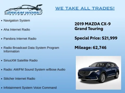 Photos of 2019 Mazda CX-9 Grand Touring for sale in Charlotte, NC at Dream Work Automotive