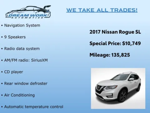 Photos of 2017 Nissan Rogue SL for sale in Charlotte, NC at Dream Work Automotive