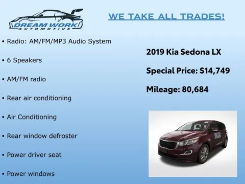 Photos of 2019 Kia Sedona LX for sale in Charlotte, NC at Dream Work Automotive