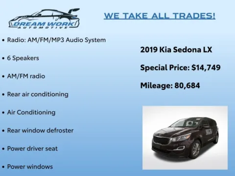Photos of 2019 Kia Sedona LX for sale in Charlotte, NC at Dream Work Automotive