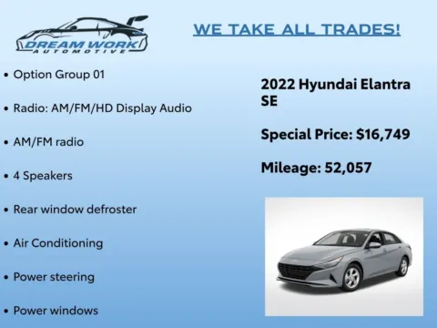 Photos of 2022 Hyundai Elantra SE for sale in Charlotte, NC at Dream Work Automotive
