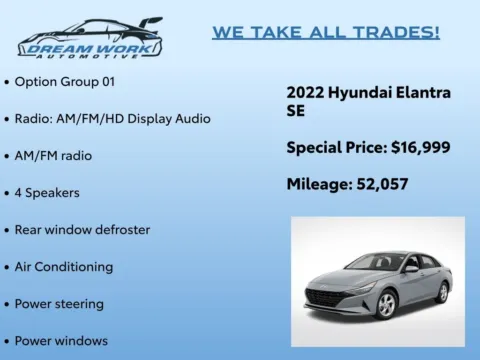 Photos of 2022 Hyundai Elantra SE for sale in Charlotte, NC at Dream Work Automotive