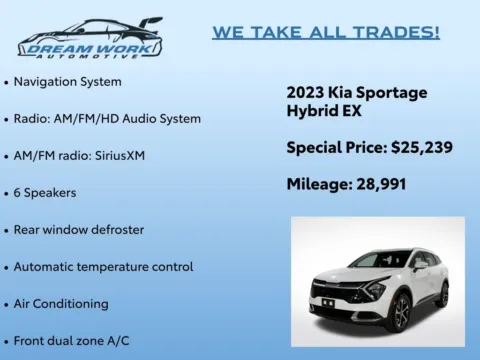 Photos of 2023 Kia Sportage Hybrid EX for sale in Charlotte, NC at Dream Work Automotive