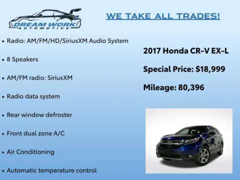 Photos of 2017 Honda CR-V EX-L for sale in Charlotte, NC at Dream Work Automotive