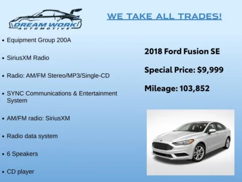 Photos of 2018 Ford Fusion SE for sale in Charlotte, NC at Dream Work Automotive