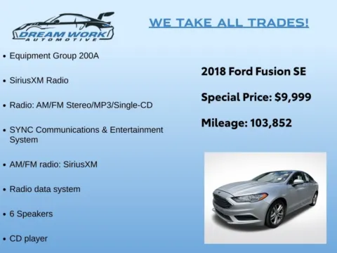 Photos of 2018 Ford Fusion SE for sale in Charlotte, NC at Dream Work Automotive