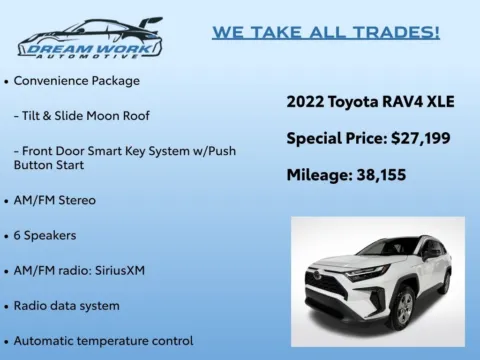 Photos of 2022 Toyota RAV4 XLE for sale in Charlotte, NC at Dream Work Automotive