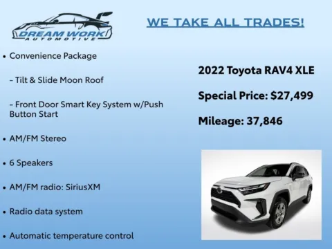 Photos of 2022 Toyota RAV4 XLE for sale in Charlotte, NC at Dream Work Automotive