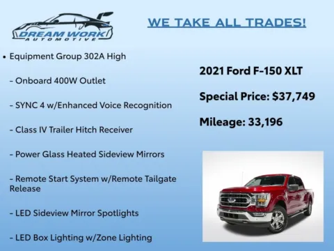 Photos of 2021 Ford F-150 XLT for sale in Charlotte, NC at Dream Work Automotive